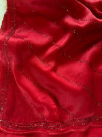Load image into Gallery viewer, Cocktail Chiffon Rhinestone Saree - Maroon
