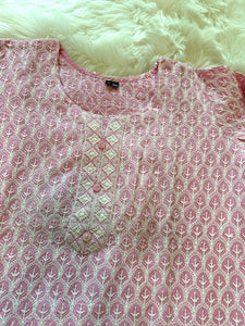 Embroidered Long Chikankari Kurta