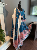 Load image into Gallery viewer, Digital Print Mirrorwork Silk Skirt Set 1
