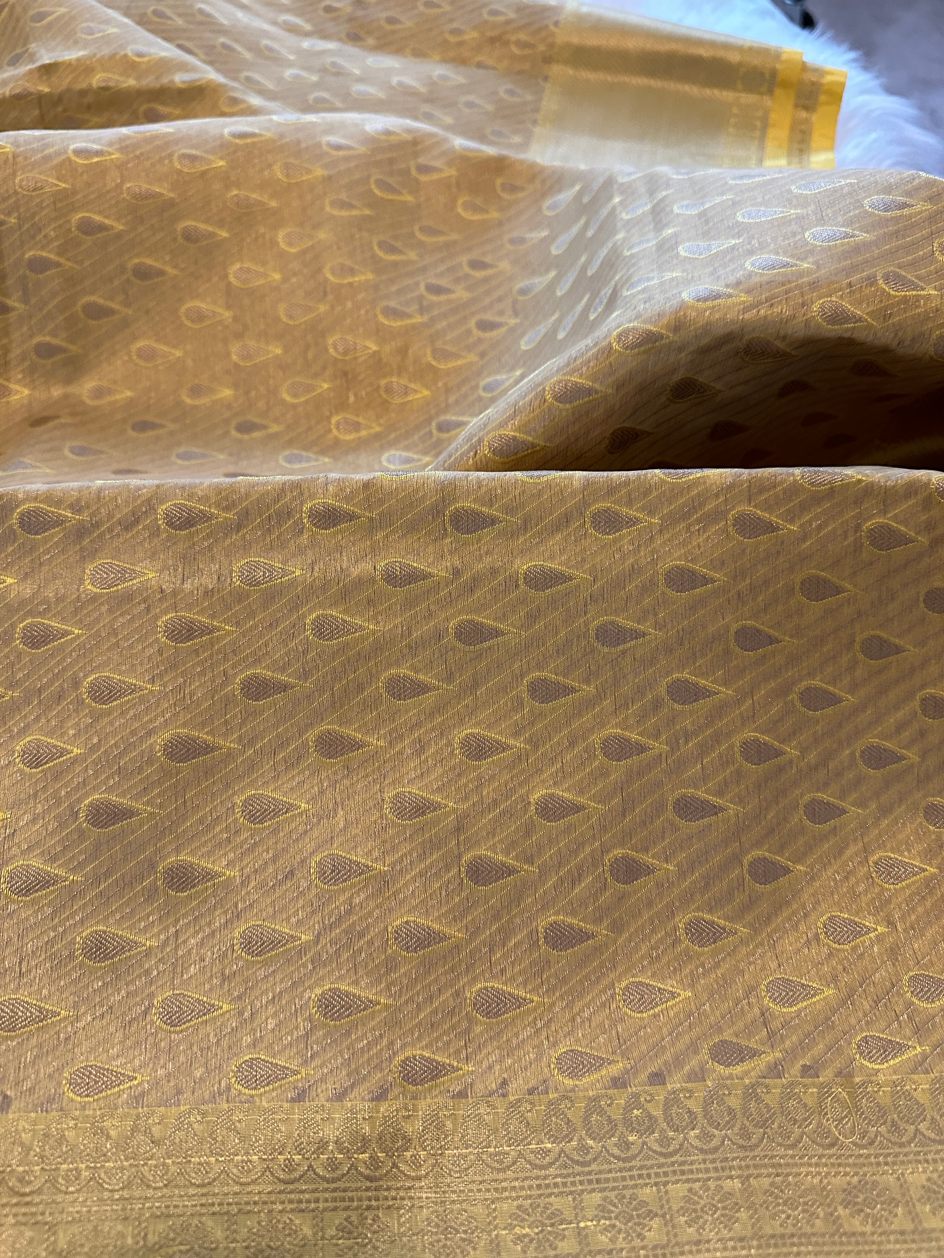 Silk Woven Gold & Yellow Saree