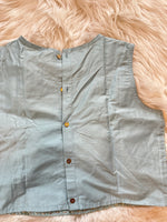 Load image into Gallery viewer, Sequin Designer Croptop - Powder Blue
