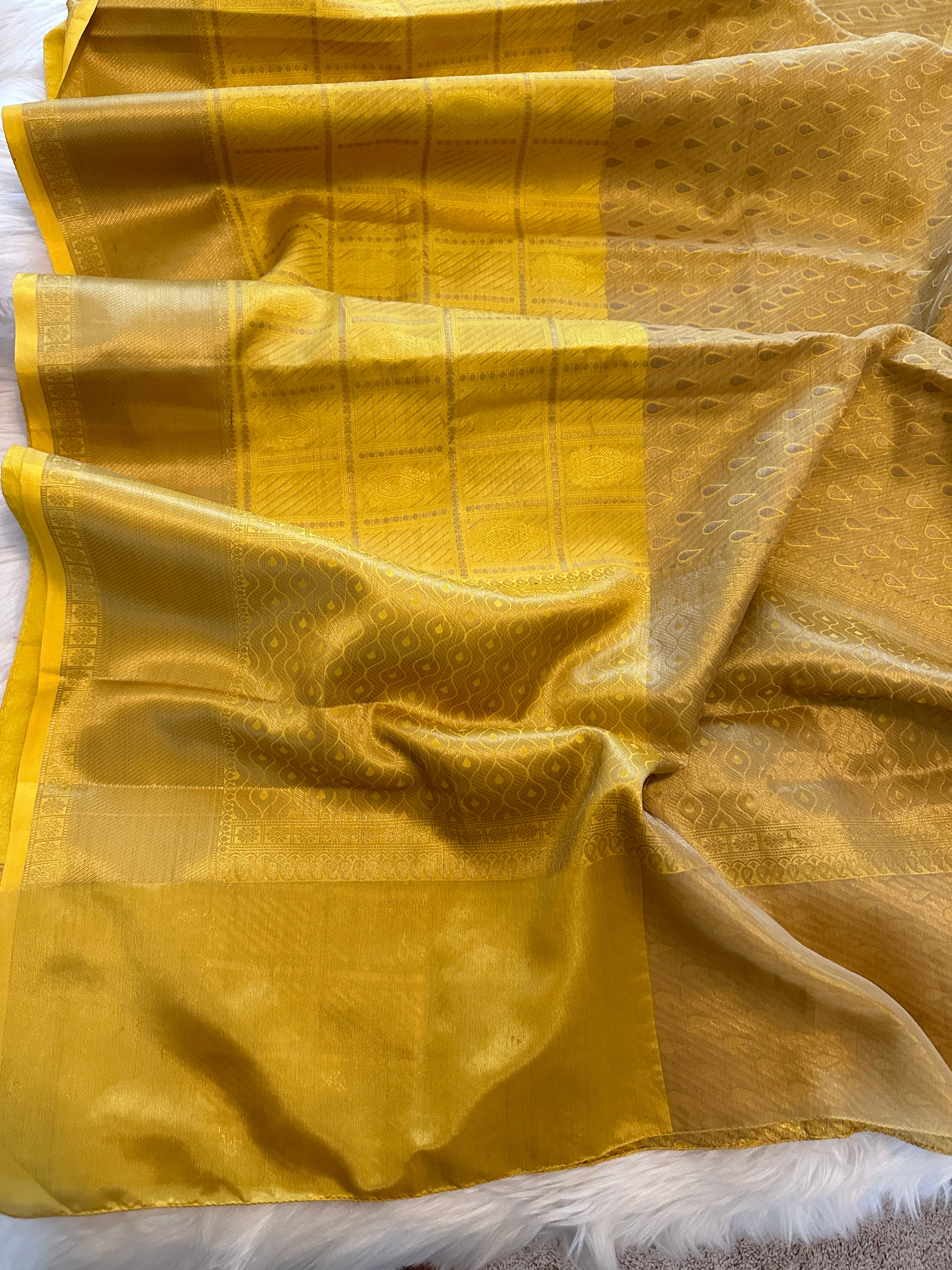 Silk Woven Gold & Yellow Saree