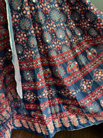 Load image into Gallery viewer, Digital Print Mirrorwork Satin Silk Skirt Set 2
