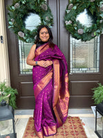 Load image into Gallery viewer, Banglore Silk Saree - Purple
