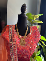 Load image into Gallery viewer, Diva Mirror Silk Skirt Set + one Jewelry Set of your choice as shown on the first picture
