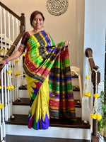 Load image into Gallery viewer, Berhampuri Handloom Double Pallu Silk Saree - Heritage Weaves Edition
