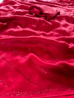 Load image into Gallery viewer, Cocktail Chiffon Rhinestone Saree - Maroon
