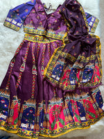 Load image into Gallery viewer, Digital Print Mirrorwork Satin Silk Skirt Set 3
