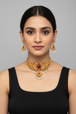Load image into Gallery viewer, Temple Necklace Choker 2
