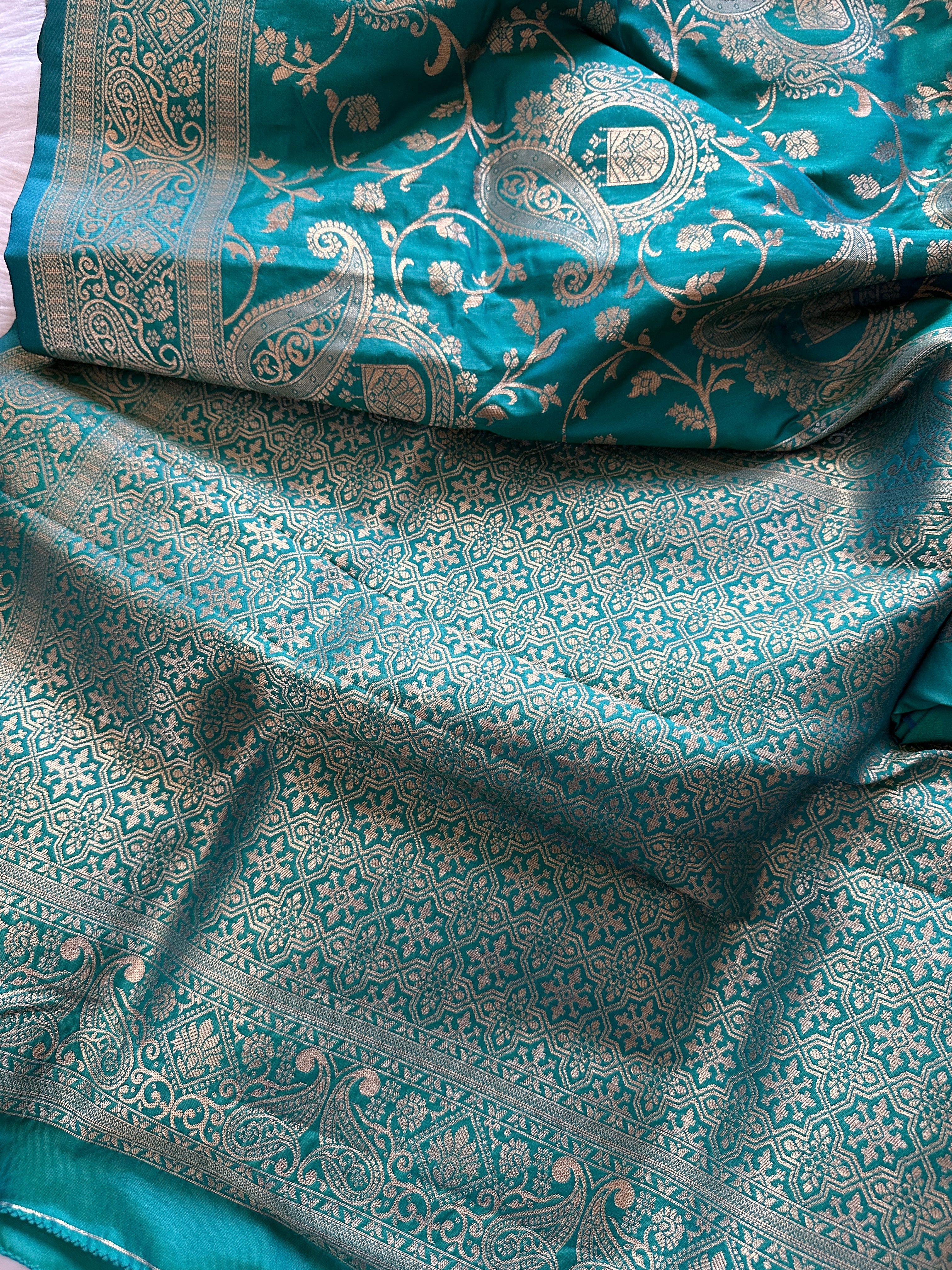 Banarasi Silk Saree - Teal