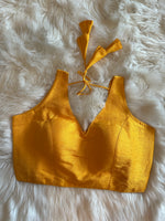 Load image into Gallery viewer, Plain Silk Blouse - Mustard
