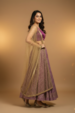Load image into Gallery viewer, Leheriya Extra Flair Skirt - Purple
