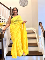 Load image into Gallery viewer, Jamdani Woven Saree - Yellow
