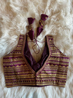 Load image into Gallery viewer, Sabyasachi Inspired Designer Silk Blouse 3
