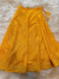 Chikanwork Designer Skirt - Marigold