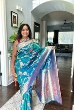 Load image into Gallery viewer, Banarasi Silk Saree 4
