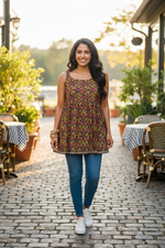 Load image into Gallery viewer, Block Print Cotton Kurti
