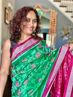 Load image into Gallery viewer, Ikkat Silk Saree - Heritage Handloom Edition
