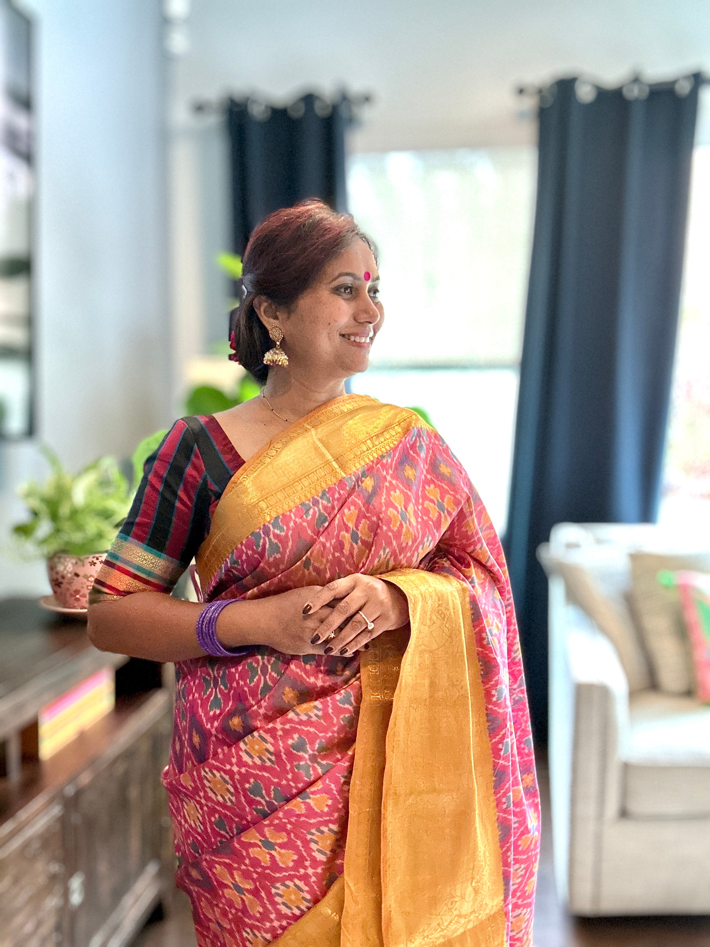 Ikkat Silk Saree 6