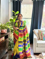 Load image into Gallery viewer, Berhampuri Handloom Double Pallu Silk Saree - Heritage Weaves Edition
