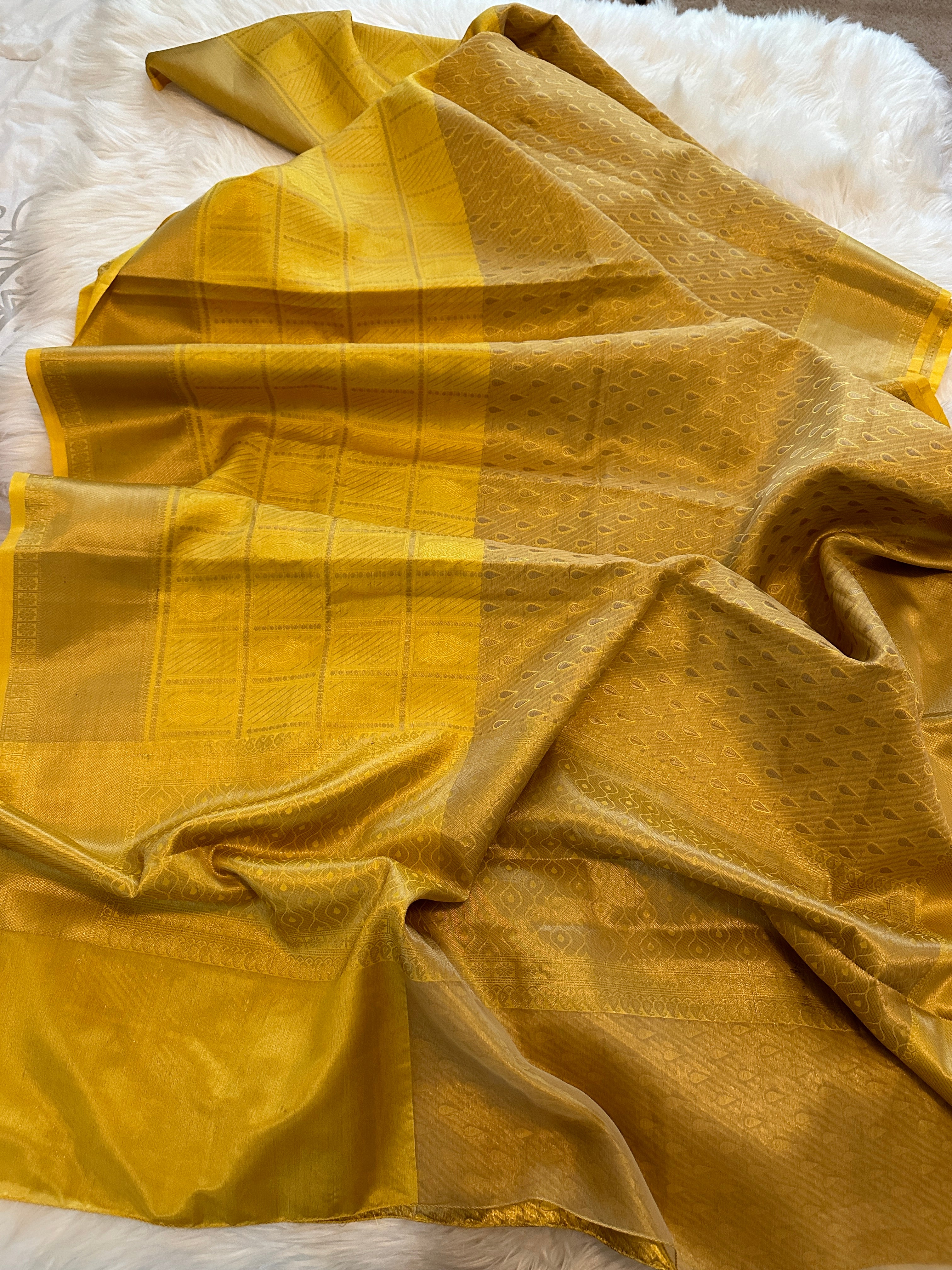 Silk Woven Gold & Yellow Saree