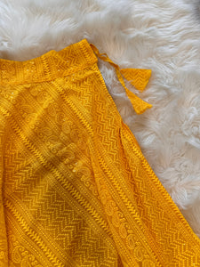 Chikanwork Designer Skirt - Marigold