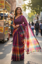 Load image into Gallery viewer, Bengal Handloom Mul Cotton Saree
