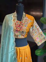 Load image into Gallery viewer, Jharokha Designer Silk Skirt Set 1
