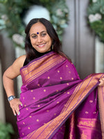 Load image into Gallery viewer, Banglore Silk Saree - Purple
