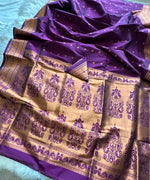 Load image into Gallery viewer, South Silk Saree - Deep Eggplant
