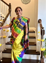 Load image into Gallery viewer, Berhampuri Handloom Double Pallu Silk Saree - Heritage Weaves Edition
