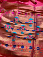 Load image into Gallery viewer, Designer Paithani Saree - Coral (Aboli)
