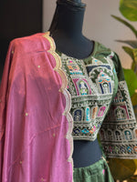 Load image into Gallery viewer, Jharokha Designer Silk Skirt Set

