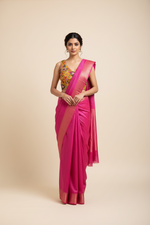 Load image into Gallery viewer, Matka Silk Saree + Designer Blouse Combo Offer
