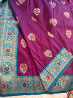 Load image into Gallery viewer, Banarasi Semi Silk Saree - Purple
