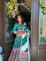 Load image into Gallery viewer, Digital Print Mirrorwork Satin Silk Skirt Set 4
