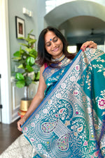 Load image into Gallery viewer, Banarasi Silk Saree 4
