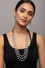 Load image into Gallery viewer, Dholki Beads Layered Necklace - Plain
