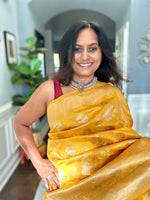 Load image into Gallery viewer, Banarasi Silk Saree - Marigold Yellow

