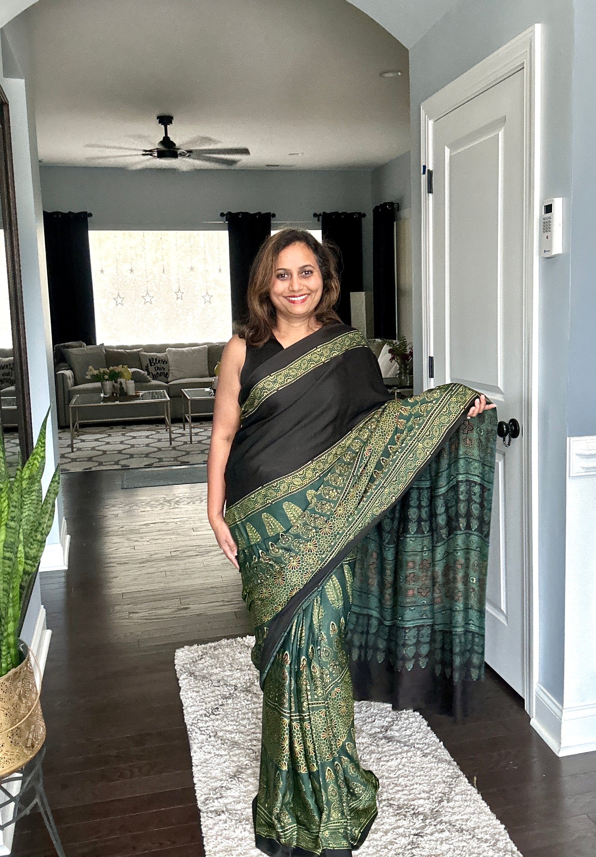 Block Print Ajrakh Modal Silk