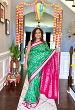 Load image into Gallery viewer, Ikkat Silk Saree - Heritage Handloom Edition
