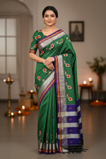 Load image into Gallery viewer, Marathi Khun Saree Nath Embroidery 1
