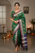 Load image into Gallery viewer, Marathi Khun Saree Nath Embroidery 1
