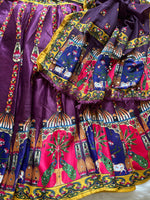 Load image into Gallery viewer, Digital Print Mirrorwork Satin Silk Skirt Set 3
