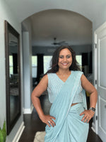Load image into Gallery viewer, Pre Stitch Designer Cocktail Saree - A
