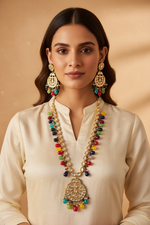 Load image into Gallery viewer, Kundan Multicolored Stone Set
