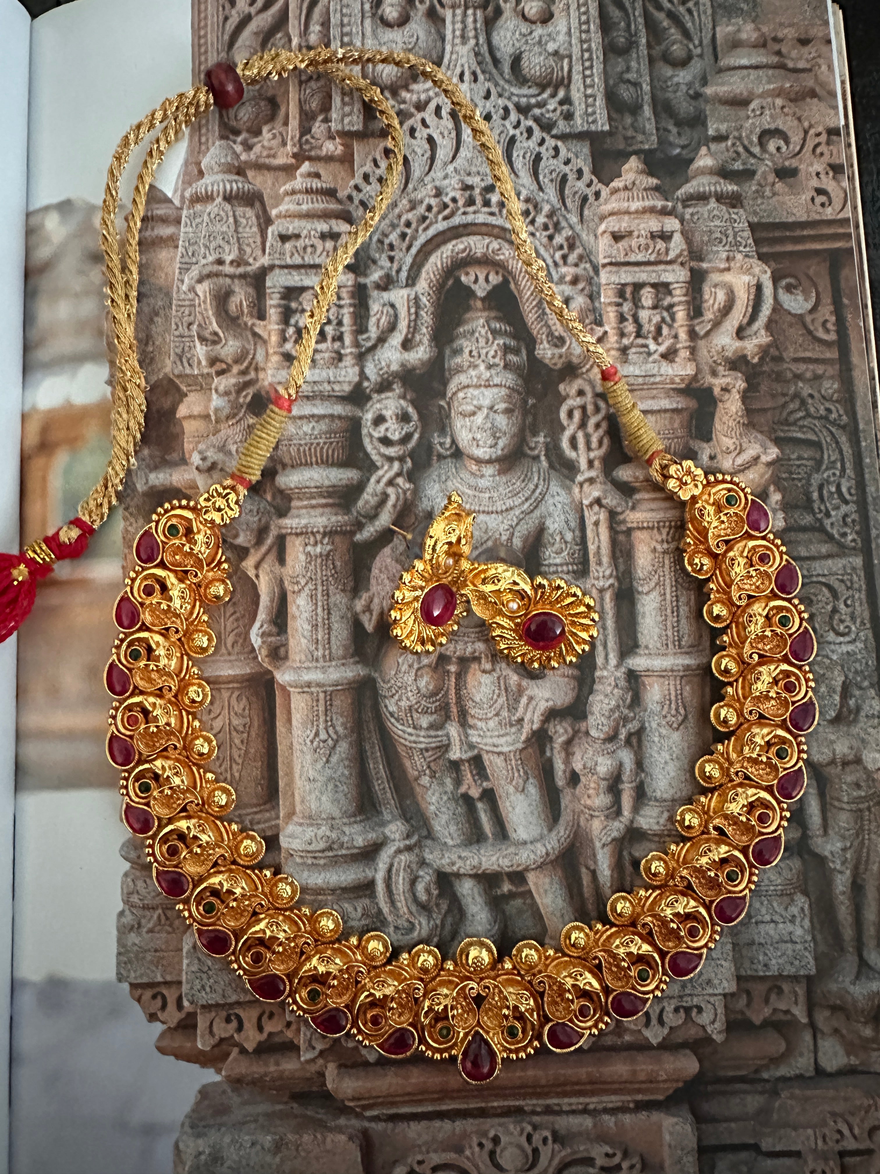 Ganesha Necklace Gold Polish