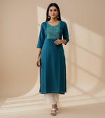 Load image into Gallery viewer, Embroidered Long Kurta
