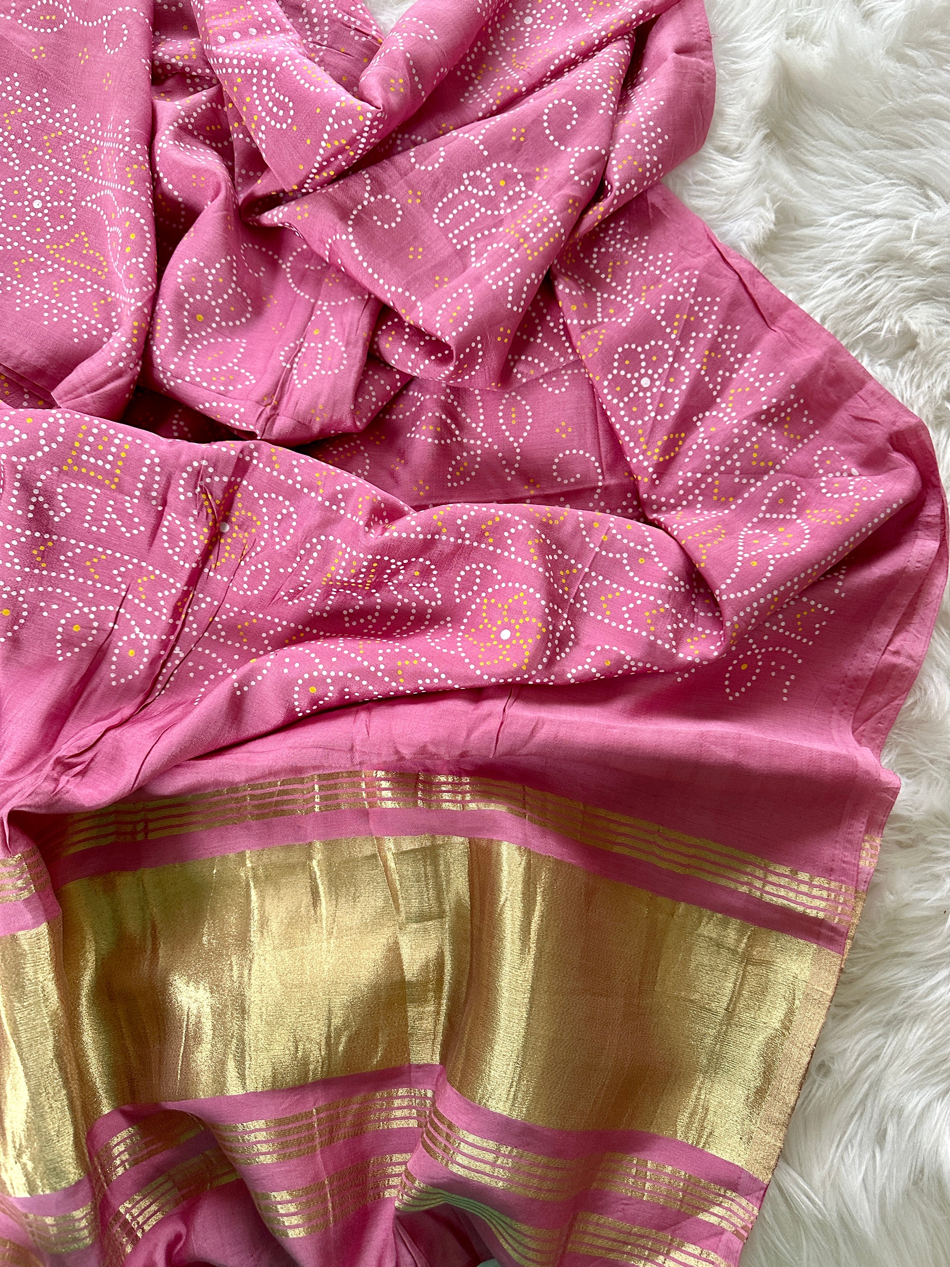 Modal Silk Dupatta - Pink