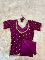 Load image into Gallery viewer, Kurti Blouse Burgundy
